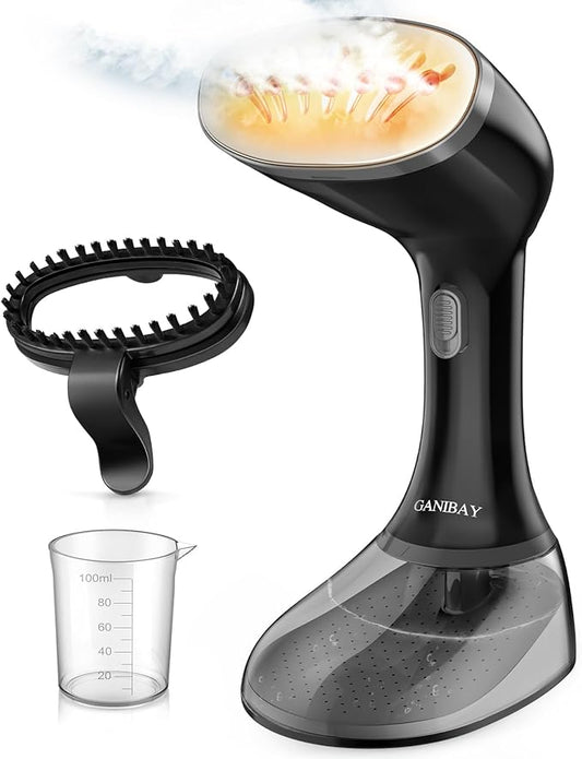 Steamer for Clothes, 1800W Fast Heat-up Clothes Steamer Handheld Garment Steamer with 3 Steam Settings, 380ml Water Tank, 9.8' Cord, Portable Travel Steam Iron for Removes Wrinkle Safe on All Fabrics