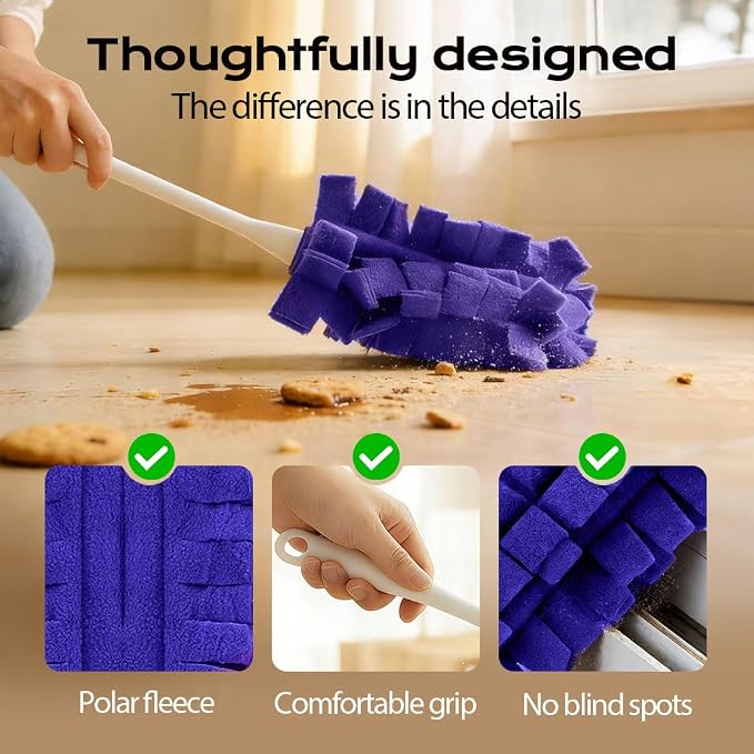 Reusable Dusters for Cleaning, 360° Washable Duster Pads, Heavy Duty Reusable Duster Refills, Electrostatic Fleece Dusting Pads for Home & Office (10PC-Mix)