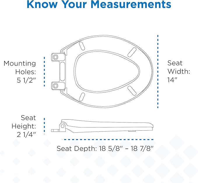 Gerber Elongated Toilet Seat with Cover, Soft Close, No Slam, Quick & Easy Install, Heavy-Duty Plastic, Adjustable Fit for Standard Elongated Toilets, Durable & Fade-Resistant, Biscuit G009921309