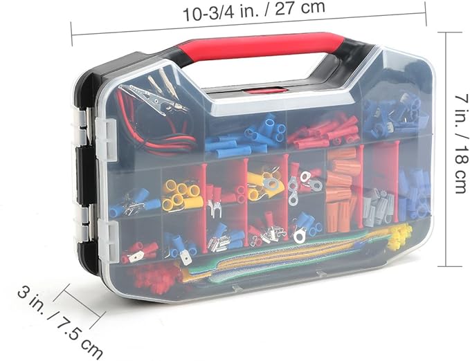 WORKPRO Crimping Tool Kit with 582PCS Heat Shrink Wire Connectors | Electrical Wire Terminals for AWG 22-10, 3-in-1 Wire Strippers Cutters & Crimpers, Electrical Repair Kit with Storage Case