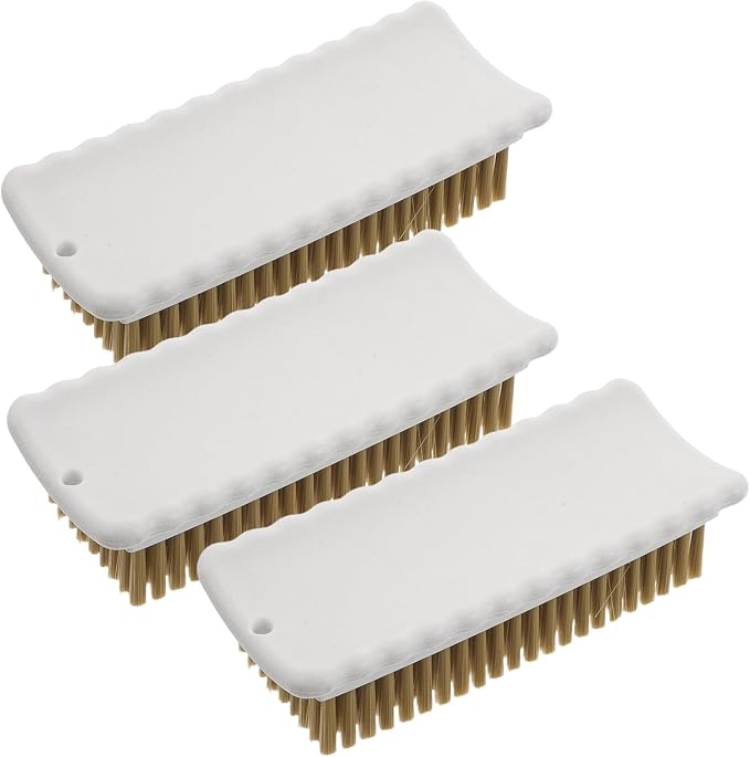 NUOBESTY 3pcs Soft Bristle Garment Washing Brush Large Size Plastic | Gentle Stain and Lint Removal, Ergonomic Handle, for Clothes and Bags, Bathroom Countertop or Travel Use