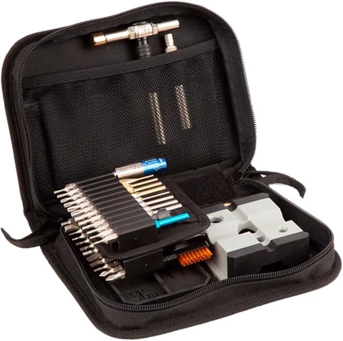 Fix It Sticks Portable Multi-Functional Pistol Armorer's Toolkit | Mini All-In-One Force Turner, Ratcheting T-Way Spanner Locking Hex Drive, Handgun Maintenance Gear Soft Case