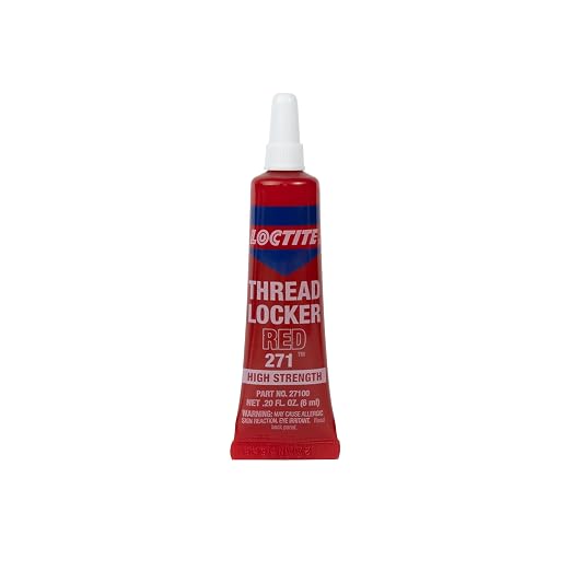 Loctite Threadlocker Red 271 - Permanent Thread Lock Glue for Nuts, Bolts, & Fasteners, High Strength Screw Glue to Prevent Loosening & Corrosion - 6 ml, 1 Pack