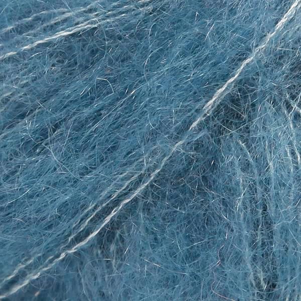 Mohair and Silk Yarn Drops Kid-Silk, 0 or Lace, 2 Ply, 0.9 oz 230 Yards per Ball (27 Jeans Blue)