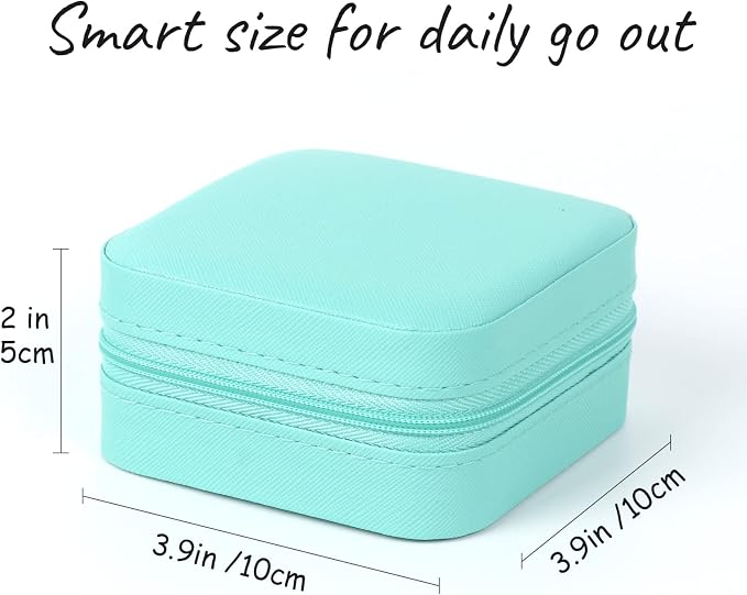 MFXIP Travel Jewelry Case Small Jewelry Box Jewelry Organizer Storage Case Portable PU Leather Mini Jewelry Travel Case for Girls Womens Earring, Necklace, Rings,Bracelets