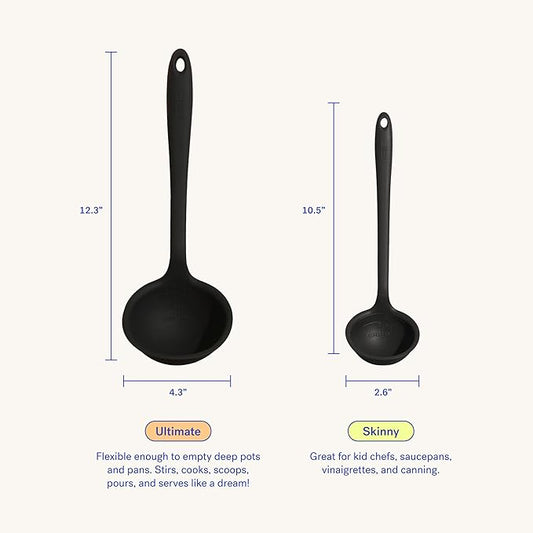 GIR: Get It Right Silicone Soup Ladle - Non-stick Heat Resistant Seamless Kitchen Cooking Serving for Soups, Chili, Sauces, Batter, and More - Ultimate, Studio White
