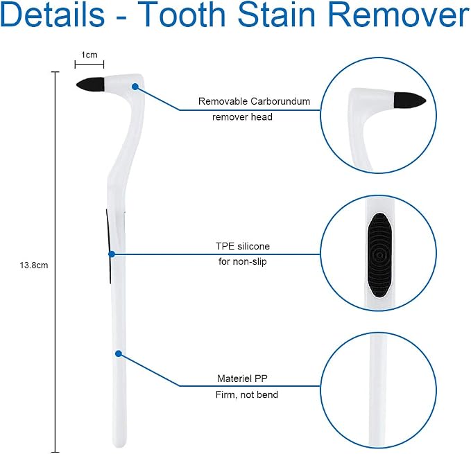 Tooth Stain Remover, Dental Plaque Tool, Tartar Eraser Polisher, Professional Teeth Whitening Polishing Cleaning Kit, Home Calculus Removal Effectively, NOT Electric Cleaner Brush/Dentist