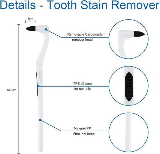 Tooth Stain Remover, Dental Plaque Tool, Tartar Eraser Polisher, Professional Teeth Whitening Polishing Cleaning Kit, Home Calculus Removal Effectively, NOT Electric Cleaner Brush/Dentist
