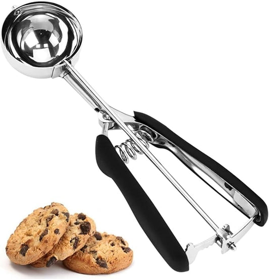 Ice Cream & Cookie Scoop, 3 Tbsp/ 45 ml/ 1.5 oz, Stainless Steel, Trigger Release, Non-slip Grip