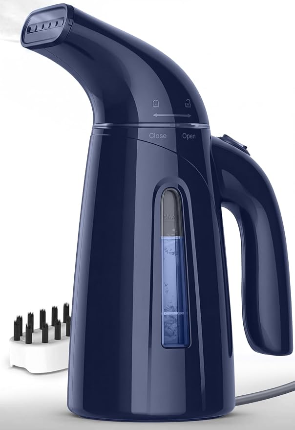 OGHom Steamer for Clothes, Handheld Clothing Steamer for Garment, 240ml Big Capacity 700W Portable Travel Steam Iron(Deep Blue)