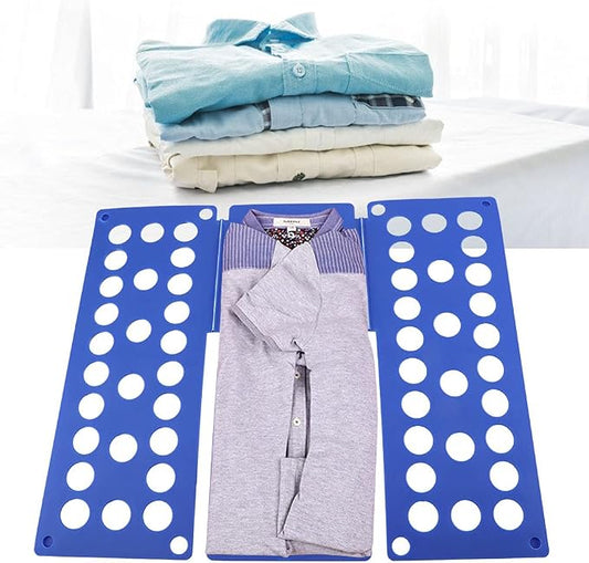 Clothing Folders Boards Folding Fast Space Saver Quick Clothes for Trousers, Shorts, Pajamas, T-Shirts, etc. (Blue)
