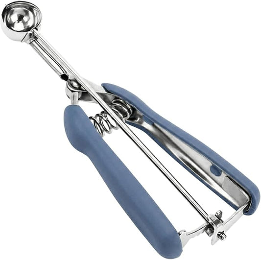 ice cream scoopExtra Mini Stainless Steel Cookie Scoop, 1Tsp/5ml/0.17oz Tbsp Dough Scooper with Trigger Release, Ideal for Baking and Melon (#110 Midnight Blue)