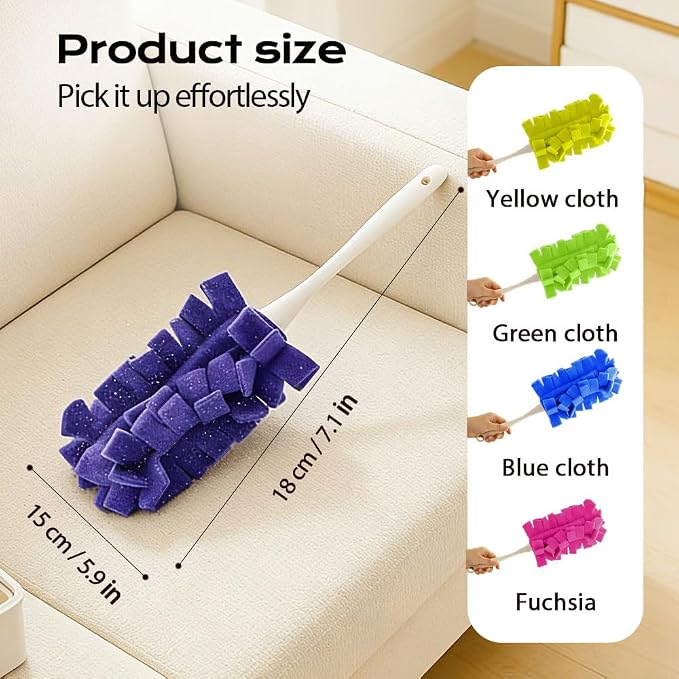 Reusable Dusters for Cleaning, 360° Washable Duster Pads, Heavy Duty Reusable Duster Refills, Electrostatic Fleece Dusting Pads for Home & Office (10PC-Mix)