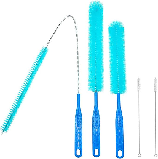 5 Pack Dryer Vent Cleaner Dryer Lint Brush Set Lint Remover, 30inch Flexible Tube Brush,Drain Brush,Long Pipe Snake for Sink, Flexible Pipe Cleaner Brush for Hair,Food & Clog Removal,Cleaner Tool Set