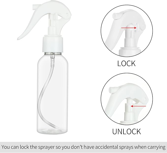 24 Pack Small Spray Bottles 3.5 oz Hair Spray Bottle 100ml Plastic Fine Mist Spray Bottles, Travel Size Spray Bottle Mini Continuous Spray Bottle for Hair, Water, Plant, Essential Oils