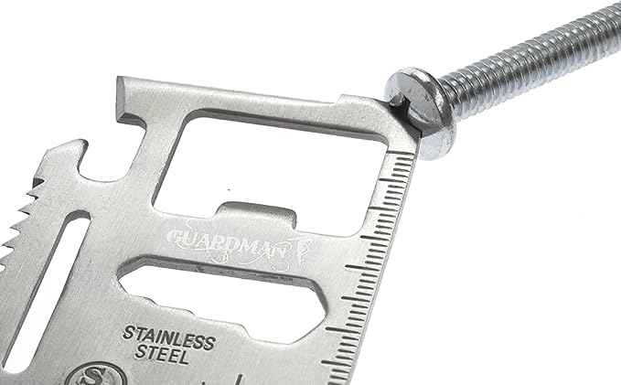 GUARDMAN Fathers Day Gift 2-Pack 11-in-1 Credit Card Multitool – Multitool Wallet Survival Tactical Tool with Knife, Bottle Opener & More – Dad Gift for Men