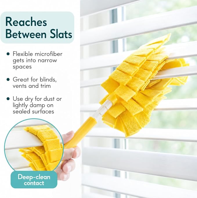 5 Pack Reusable dusters for swiffer,Reusable swiffer dusters Washable,Washable Dusting Cloths,Compatible with Handles for Home,Car, Pet, Furniture, Fans, Blinds