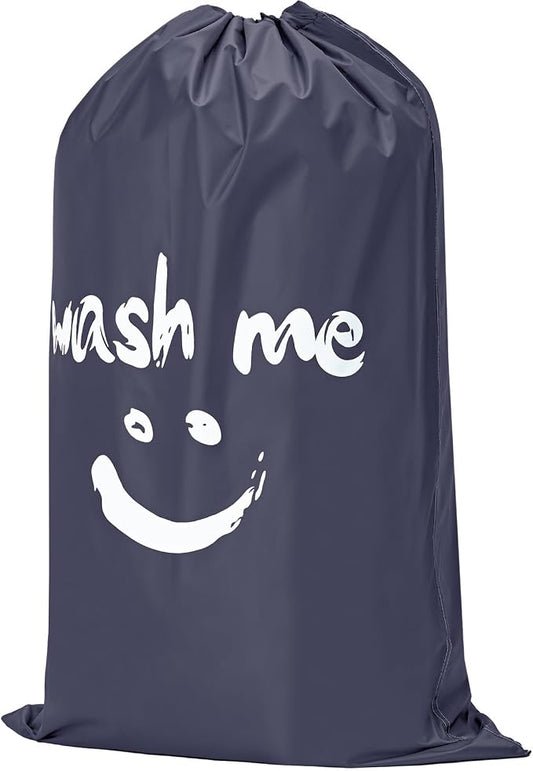 HOMEST XL Laundry Bag 28" x 40", Extra Large Dirty Clothes Organizer | Holds 3-4 Loads, Machine Washable Drawstring Laundry Bag for Dorm, Camp, Laundromat, Family, Travel,Grey