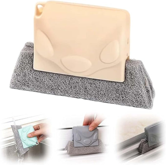 Magic Window Track Cleaner, 2026 New Window Track Cleaner Brush, Windows Cleaning Brush, Multi-Functional Cleaning Tools for Sliding Door, Sill, Tile Lines (Beige 1PCS)