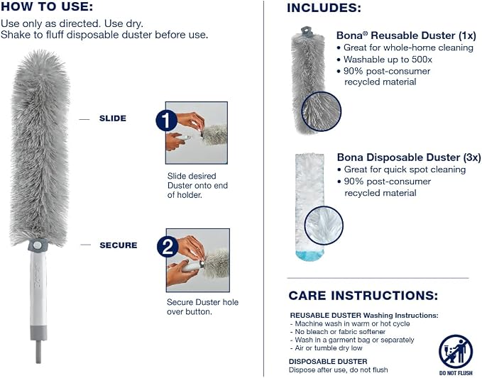 Bona High Performance Dusting System with Compact Handle