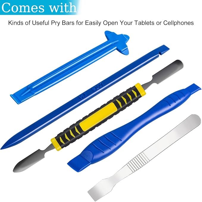 24 Pieces Opening Pry Tool Screwdriver Set Open Replace Screen Battery Repair Tools Kit for Fix Apple iPhone 17 16 15 14 13 12 11 X Pro Max Plus, iPad, iPod, Cellphone, Computer Tablet, Xbox