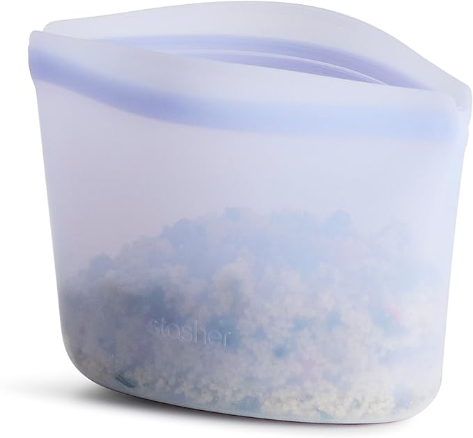 Stasher Premium Reusable Silicone Food Storage Bowl, Lavender, 2-Cup | Food-Safe Silicone, Freezer, Sous Vide, Microwave, Dishwasher, Oven Safe, Meal Prep, Lunch Container, BPA-Free, Eco-Friendly