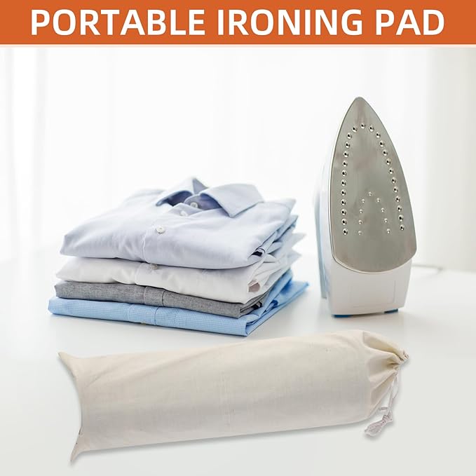 AiVeUao Wool Pressing Mat for Quilting(2 Pack) Includes 48" x17" and 9" x 9" mats, Portable Wool Ironing Mat, Quilting Ironing Pad for Quilter, Sewing, Quilting Supplies