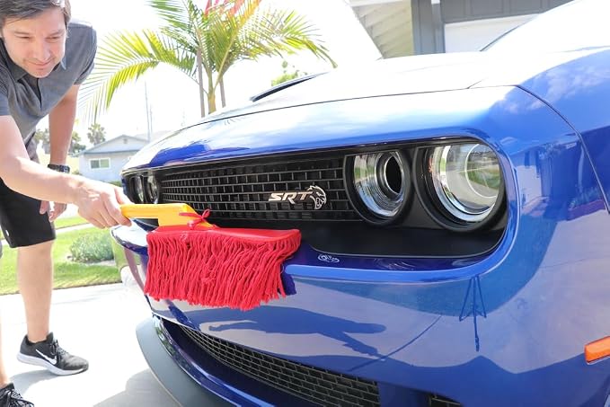 California Car Duster 62442 Standard Car Duster with Wooden Handle,Red (Pack of 2)