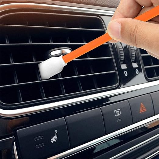 Wellgler's Foam Cleaning Swabs, Multi-Purpose Cleanroom Foam Tip Cleaning Swab Kitip Cleaning Swab Kit (orange100)