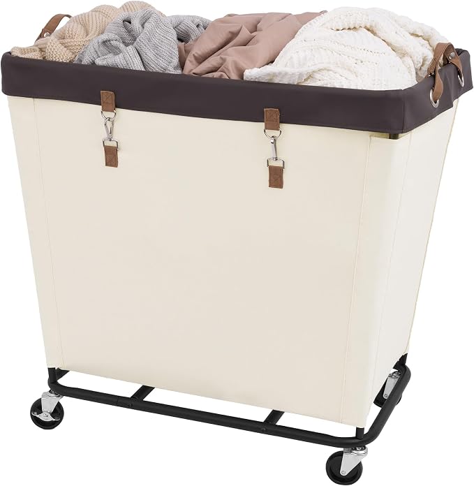 StorageWorks 320L Laundry Basket with Wheels, Rolling Hampers for Clothing