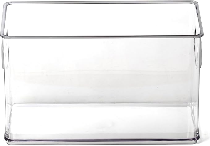 BINO | Stackable Plastic Storage Bins, Clear | THE CLARUS COLLECTION | Pantry Organizers and Storage Containers | Fridge Organizer Bins | Kitchen Cabinet Organizer | Medicine Cabinet Bin