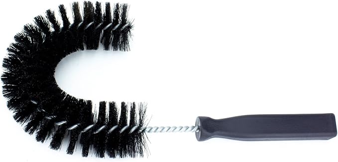 SPARTA Plastic Hook Dusting Brush, Clean-In-Place, Galvanized Wire with Threaded Hole for Dusting Surface of Curved Drains and Pipes, 11.5 Inch Length, Black, (Pack of 12)