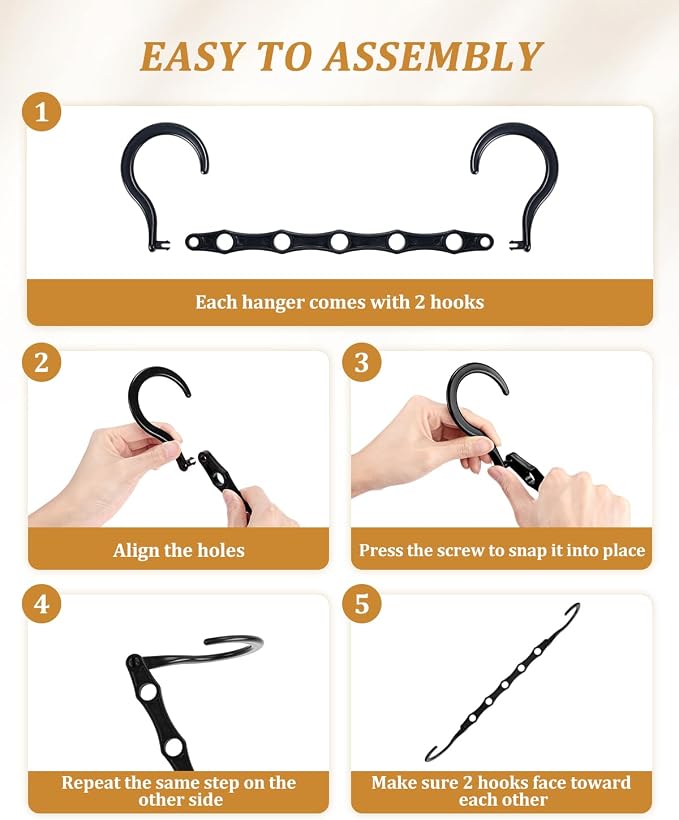 AMKUFO Hangers-Space-Saving 16 Pack Space-Saver, Plastic Magic Hangers for Small Closet Organization, Multifuctional Clothes Hangers for Closet Organizer and Storage, Small Sapce Home Essentials