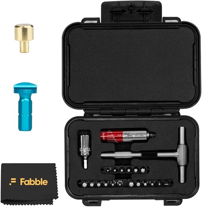 Fix It Sticks Maintenance Tool kit Bundle: Hardcase Set with T-Handle Wrench, Torque Drivers, Battery Cap Tool, Brass Hammer Head, and Microfiber Cleaning Cloth