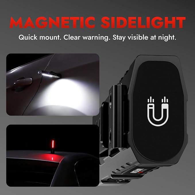 WARSUN T9PRO Pocket Flashlight Rechargeable, 1500 Lumen EDC Flashlight with Magnet Base and Clip, Compact Work Light for Dog Walking, Camping, Car Repair, Home Repair, Power Outages and Everyday Carry