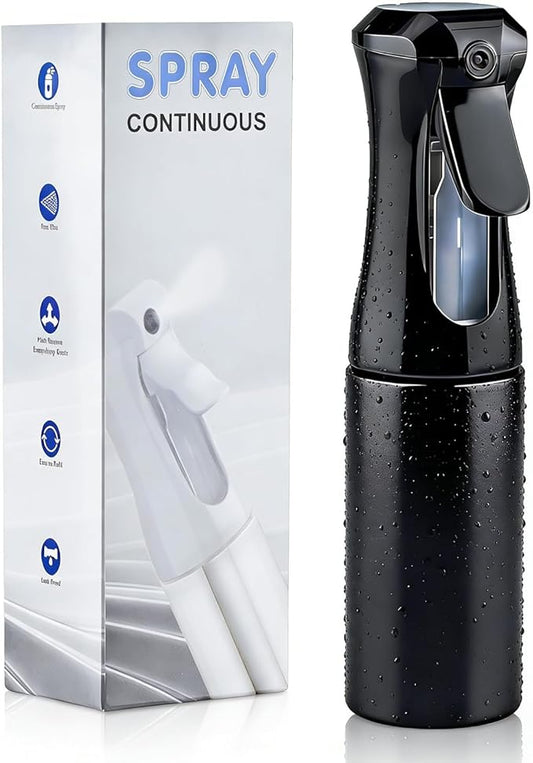 Continuous Spray Bottle, 6.8 OZ Hair Spray Bottles, Ultra-Fine Mister Spray Bottle for Hairstyling, Cleaning, Plants, Pets, Salons, and More (1 Pack)