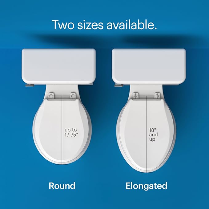 Brondell Swash Bidet Toilet Seat, Non-Electric, Dual Temperature, Fits Round Toilets, White – Dual Nozzle System – with Easy Installation