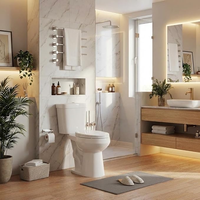 Two-Piece Toilet, 19" Comfort Height Elongated Bowl with 1000g MAP High-Efficiency Flush, ADA Compliant, 12" Rough-In for Residential & Commercial Use