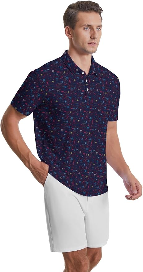 Polo Shirts for Men Moisture Wicking Mens Polo Shirts Patriotic Shirts for Men