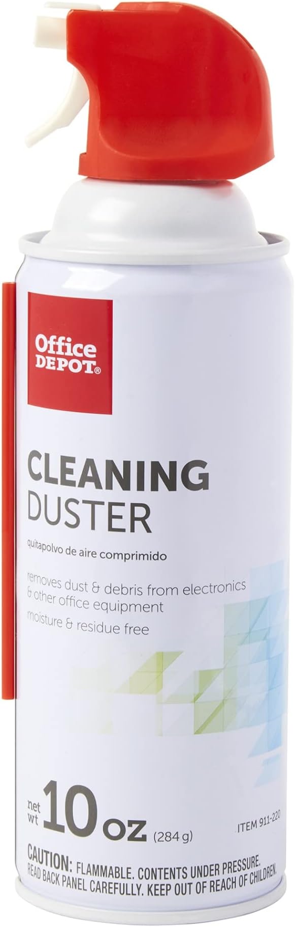 Office Depot Cleaning Duster, 10 Oz Compressed Canned Air for Electronics, Keyboard Cleaner for Computer, Laptop, PC, Printer, Office Equipment, Moisture-Free, Pack of 1