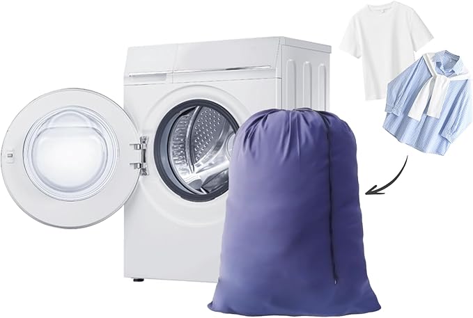 Extra Large Laundry Bag 30"x40" – 12 Pack Blue Drawstring Bags for College, Dorm, Family & Apartment – Heavy Duty Dirty Clothes Storage Set