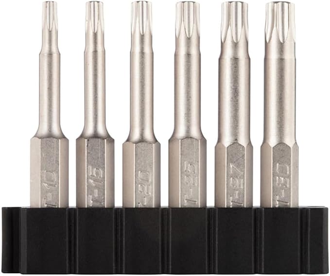 Fix It Sticks 2-Inch 6Pcs Gunsmith Bit Set Compatible with 1/4" Drivers | Multi-Purpose Durable Nickel Finished Screwdriver Pack, Holder Included, Torx, FIS2BSCP