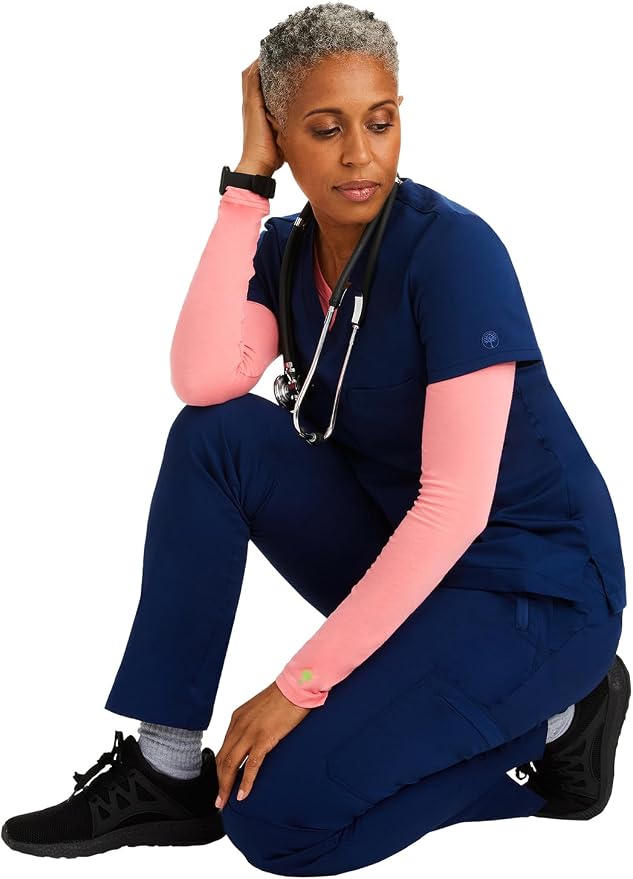 Healing Hands Underscrub Long Sleeve Women Knits Scrub Tops | Soft Cotton Blend Knit, Breathable Stretch Comfort, Machine Wash, Easy Care Fabric, Ideal For Layering Under Scrubs