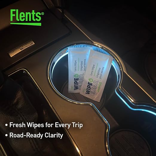 Flents Lens Wipes, Wipe 'N Clear Basic, 400 Count, Pre-Moistened, Streak-Free, Safe for Glasses, Sunglasses, Gentle Cleaning, Clear Vision, Streak-Free, Individually Wrapped for Travel & Convenience | Streak-Free, Safe for Glasses, Sunglasses, Gentle C...