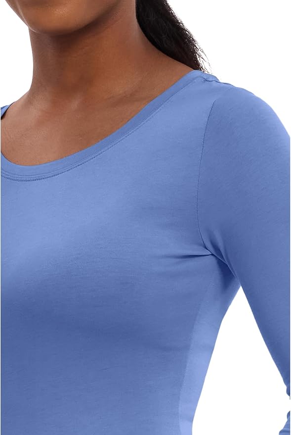 Healing Hands Underscrub Long Sleeve Women Knits Scrub Tops | Soft Cotton Blend Knit, Breathable Stretch Comfort, Machine Wash, Easy Care Fabric, Ideal For Layering Under Scrubs