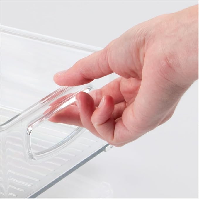 iDesign Stackable Pantry Bin with Handles, Clear | Kitchen Storage, Made in USA