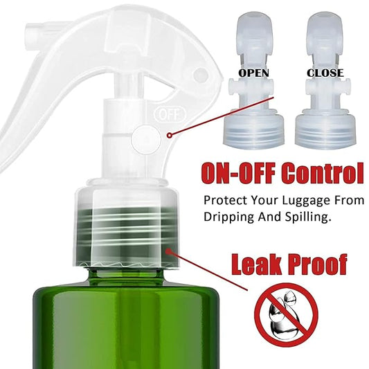 Spray Bottle For Hair - (7oz/2 Pack)-Premium Leak-Proof Travel Bottles - UV Protection Plastic Spray Bottle For Hair - Multi Purpose use Durable （Green）