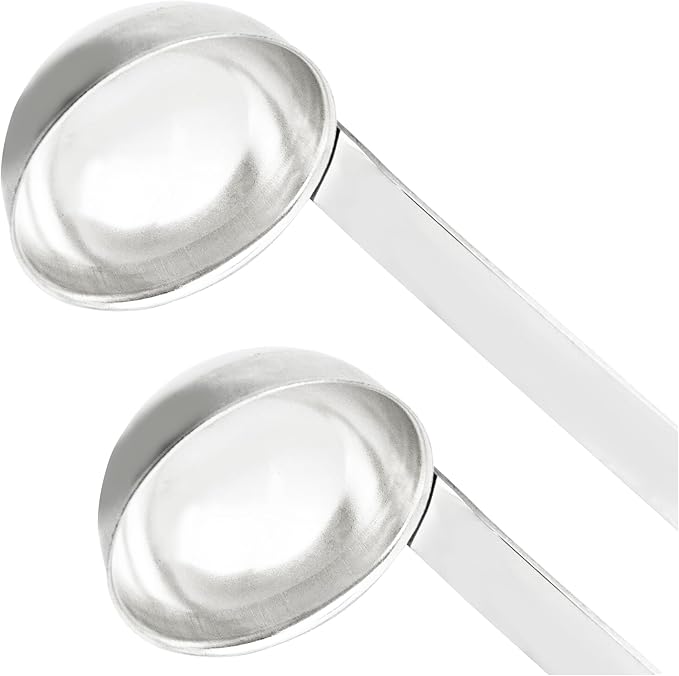 2Pcs 1oz Stainless Steel Soup Ladle, Long Handle Ladles with Pouring Rim for Cooking, Serving Soup, Sauce, Stew, Kitchen