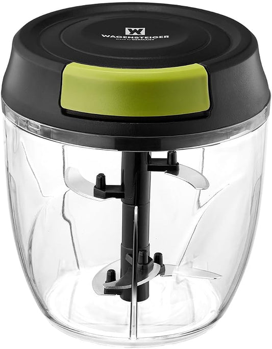 WAGENSTEIGER String Vegetable Chopper 4-Cup (900ml/30.43 oz) Hand Pull Garlic Mincer Manual Food Processor for Vegetables Fruits Meat Nuts BPA-Free Material, Easy Clean Compact for Kitchen RV Camping