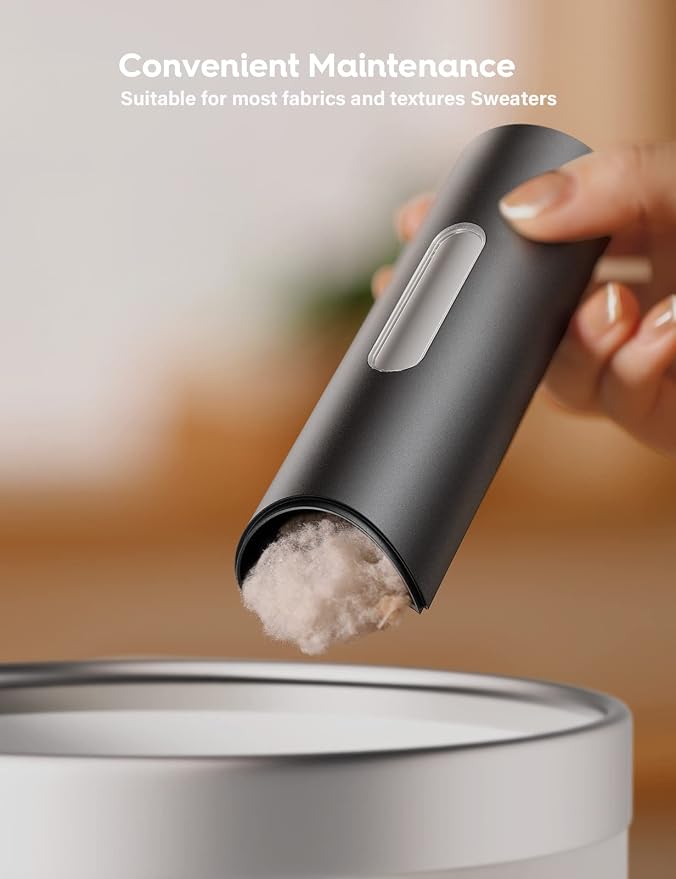 VASSON Fabric Shaver, Electric Lint Remover Rechargeable, Lint Shaver, Sweater Shavers to Remove Pilling, Sweater Defuzzer, Depillers for Clothes, Furniture (Dark Grey) | Wide Shaving Head & High-Capacity Dustbin with Long-Lasting Battery